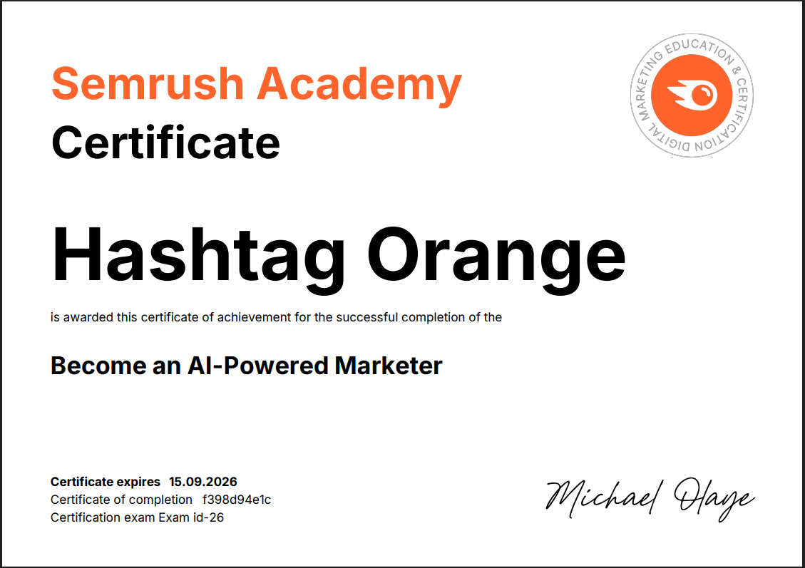 Certification 1